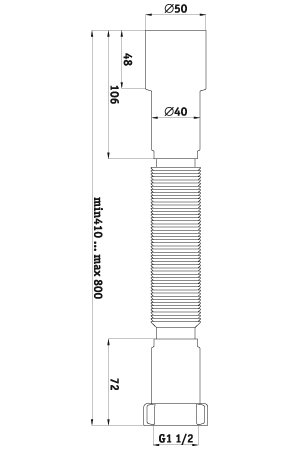 Гибкая труба Ани К106 1 1/2 40/50