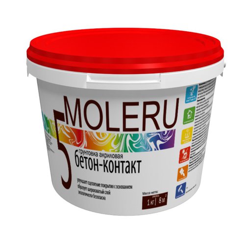 Грунтовка бетонконтакт Moleru 5 Krasland (красленд)12 кг