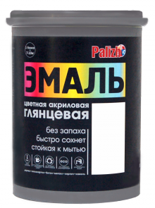 Эмаль акриловая глянцевая белая Palizh (палиж)  1,1 кг