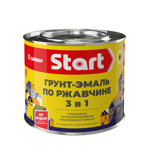 Грунт-эмаль по ржавчине 3 в 1 белая 0,8 кг