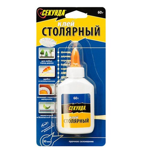 Клей Столярный Секунда ПВА 60 гр