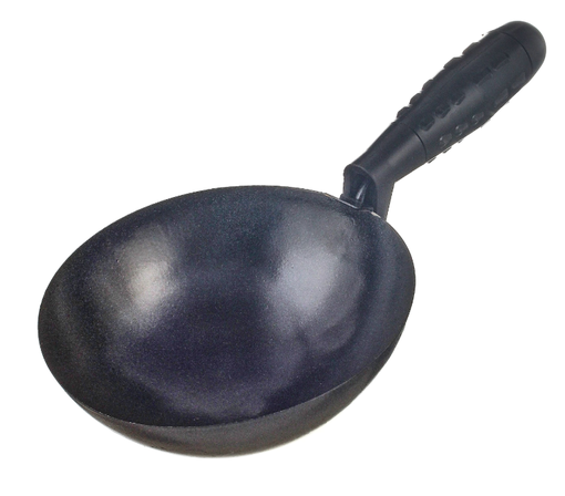 Ковш стальной, порошк. покраска, круглое дно, с крюком, пластиковая ручка, 160мм